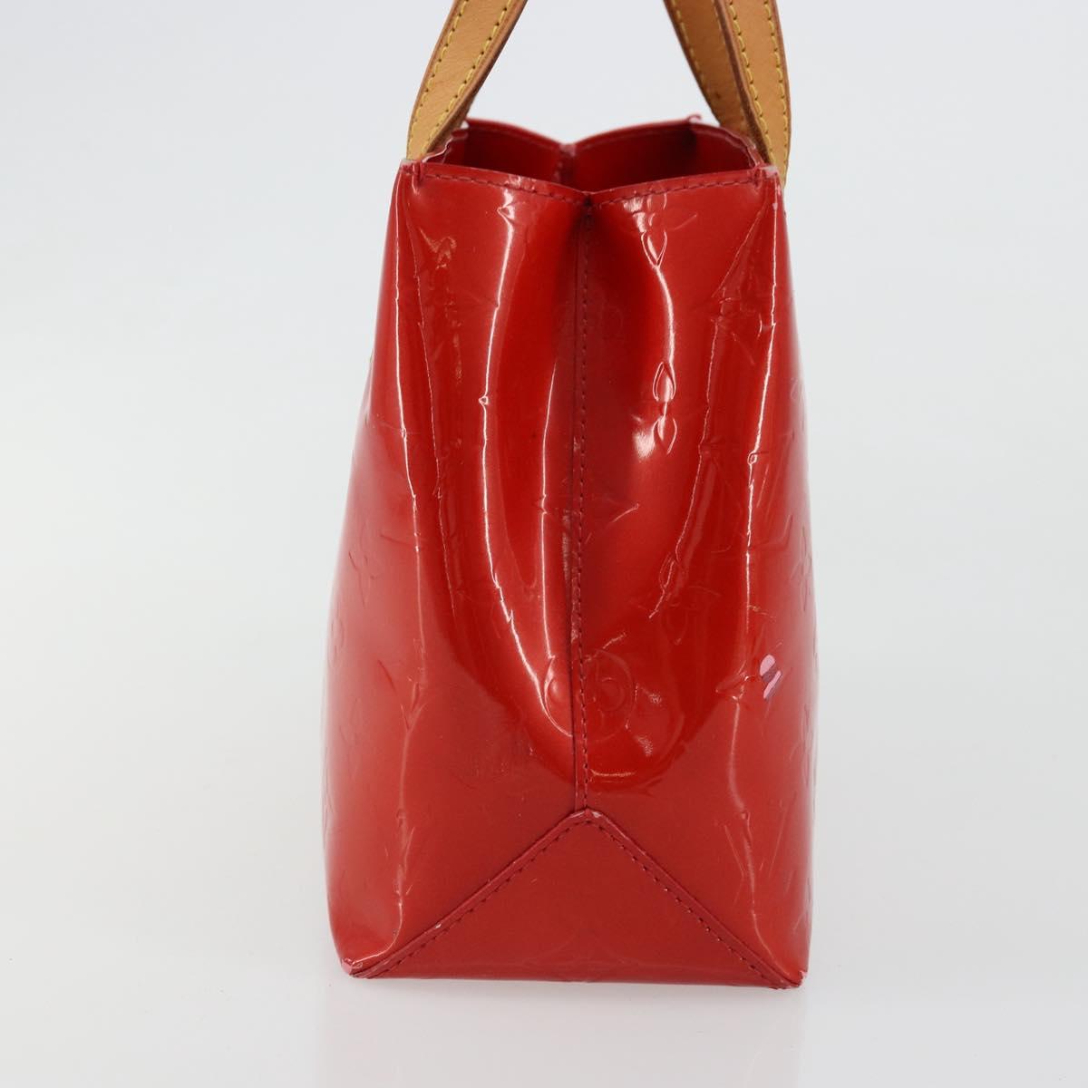 LOUIS VUITTON Monogram Vernis Reade PM Hand Bag Red Rouge M91088 LV Auth ti3946