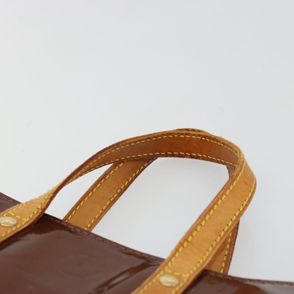 LOUIS VUITTON Monogram Vernis Reade PM Hand Bag Bronze M91146 LV Auth ti3947