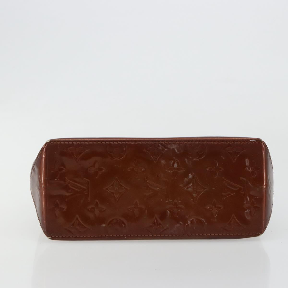 LOUIS VUITTON Monogram Vernis Reade PM Hand Bag Bronze M91146 LV Auth ti3947