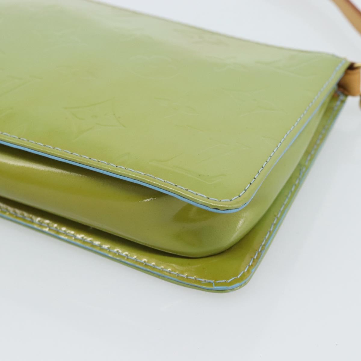 LOUIS VUITTON Monogram Vernis Lexington Pouch Baby Blue M91011 LV Auth ti3948