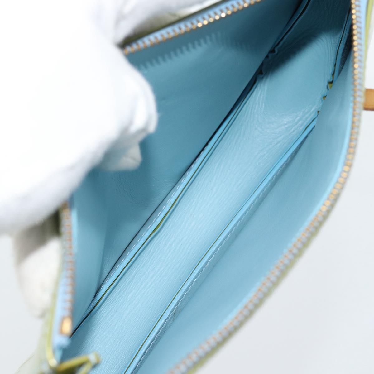 LOUIS VUITTON Monogram Vernis Lexington Pouch Baby Blue M91011 LV Auth ti3948