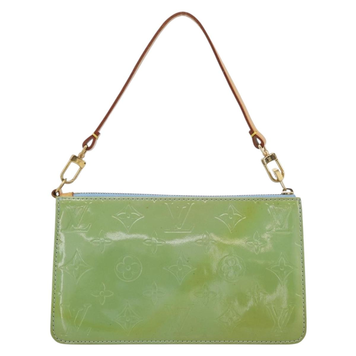 LOUIS VUITTON Monogram Vernis Lexington Pouch Baby Blue M91011 LV Auth ti3948