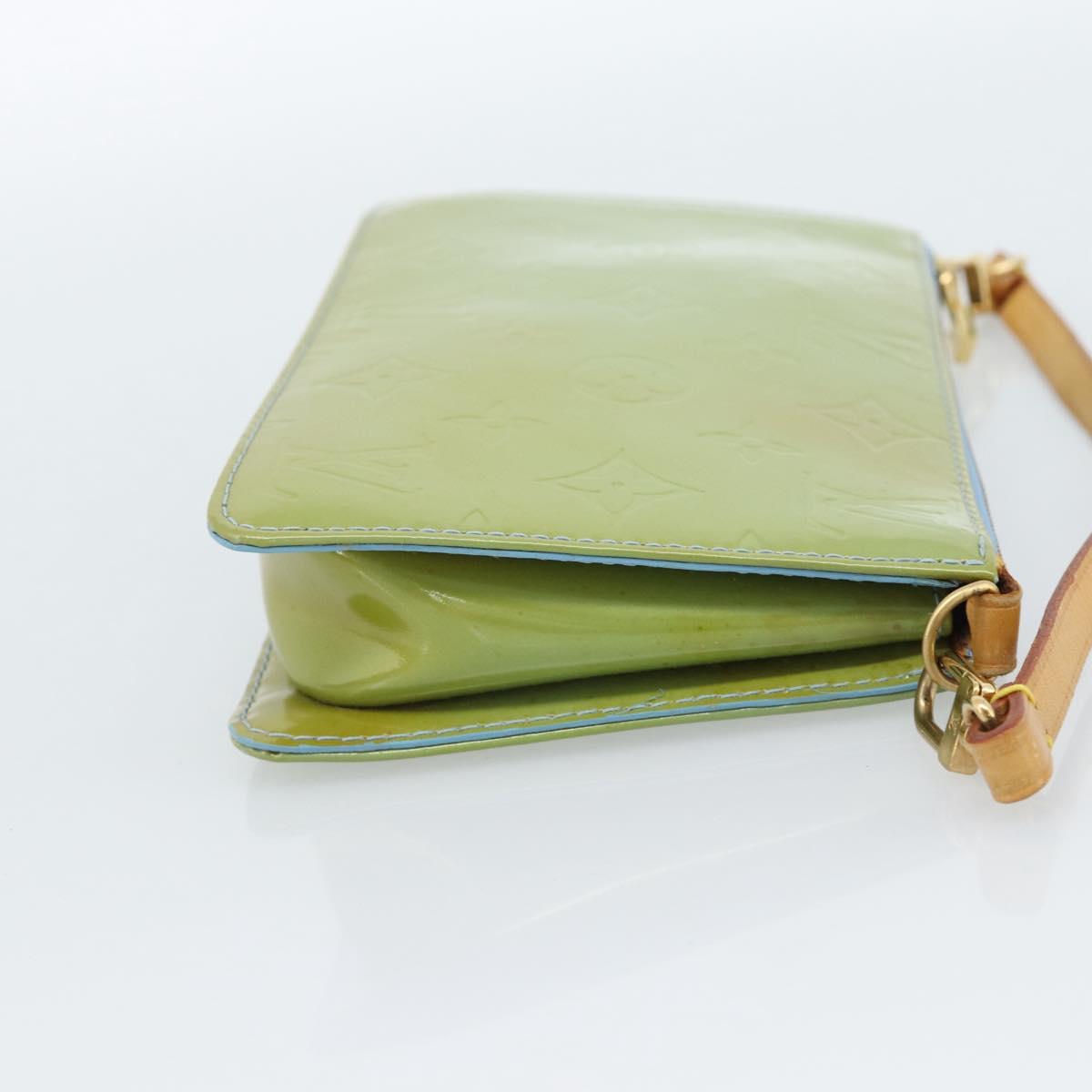 LOUIS VUITTON Monogram Vernis Lexington Pouch Baby Blue M91011 LV Auth ti3948