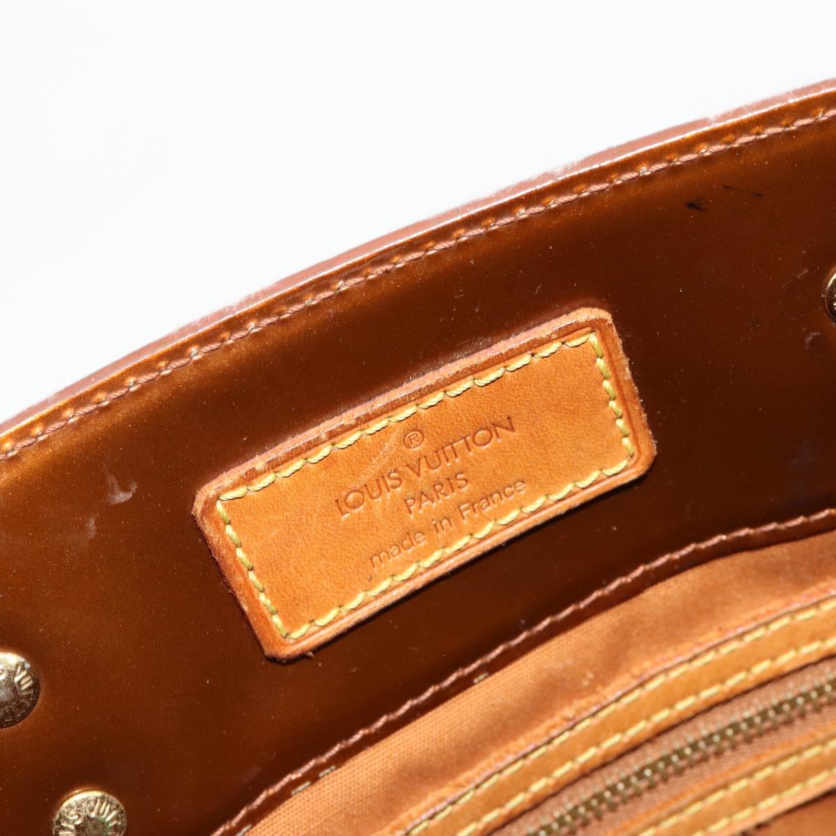 LOUIS VUITTON Monogram Vernis Reade MM Hand Bag Bronze M91143 LV Auth ti3949