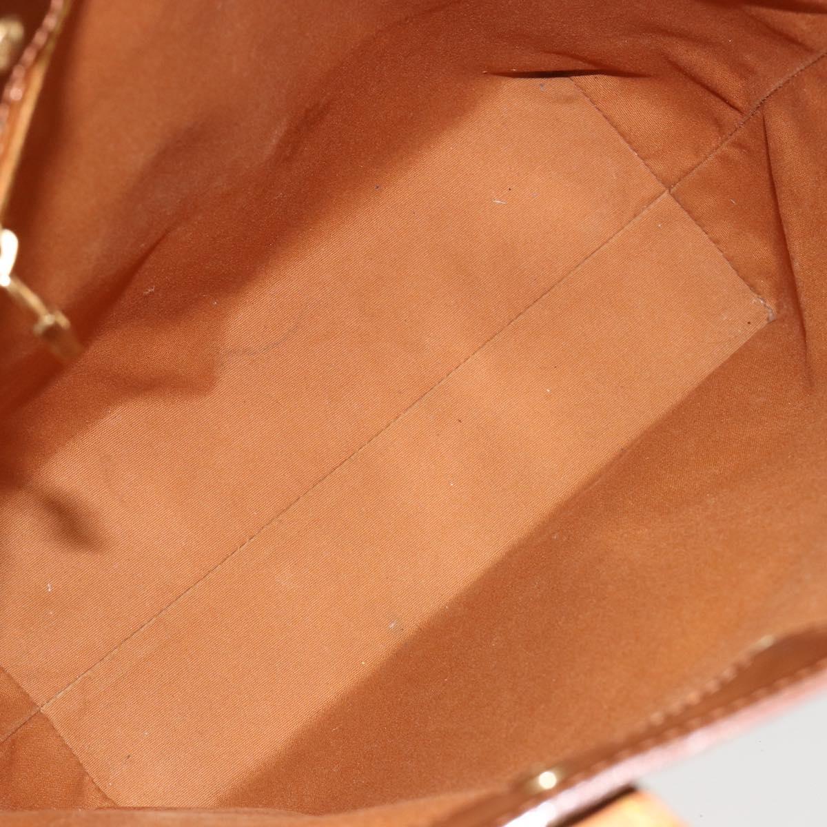 LOUIS VUITTON Monogram Vernis Reade MM Hand Bag Bronze M91143 LV Auth ti3949