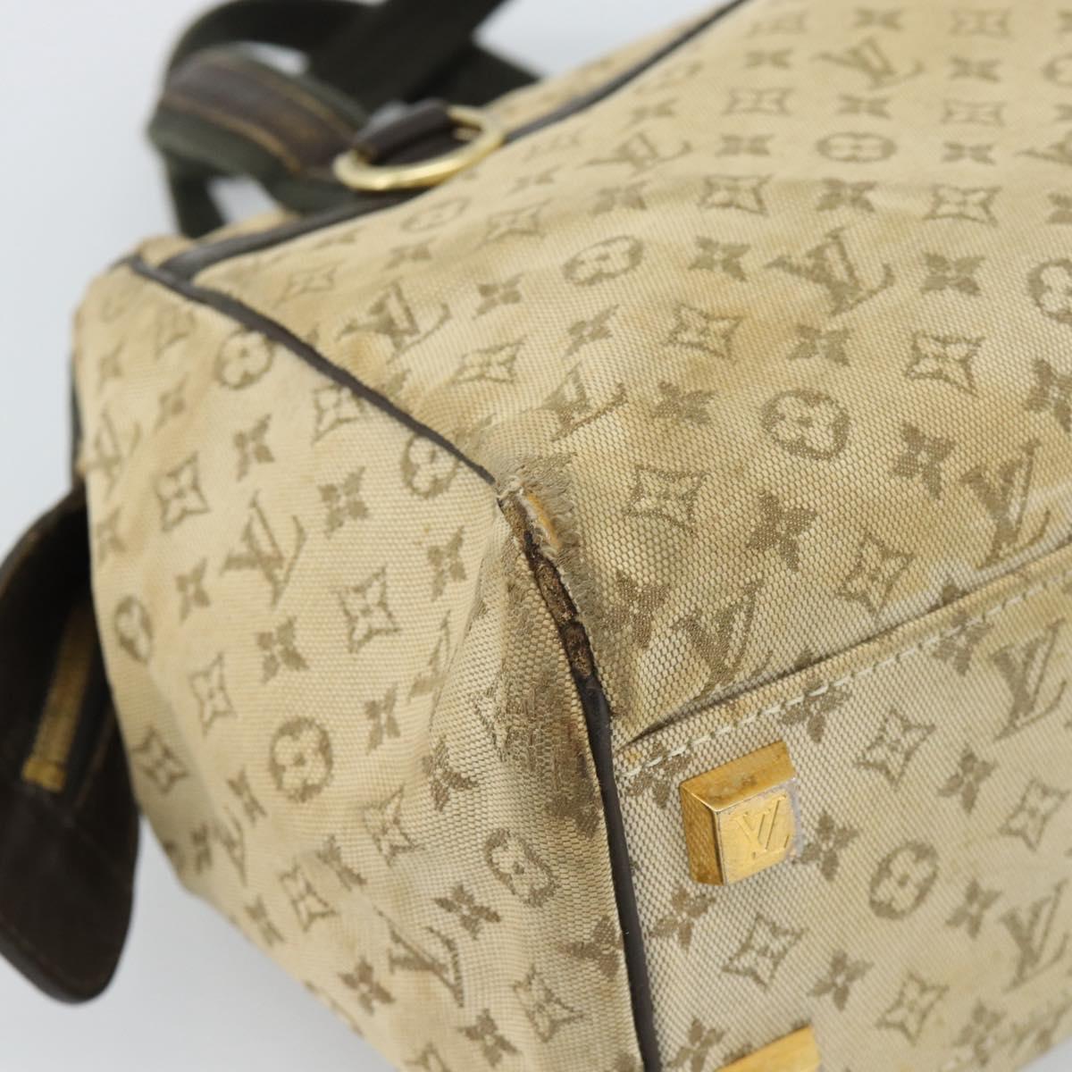 LOUIS VUITTON Monogram Mini Josephine PM Hand Bag Khaki M92215 LV Auth ti3950