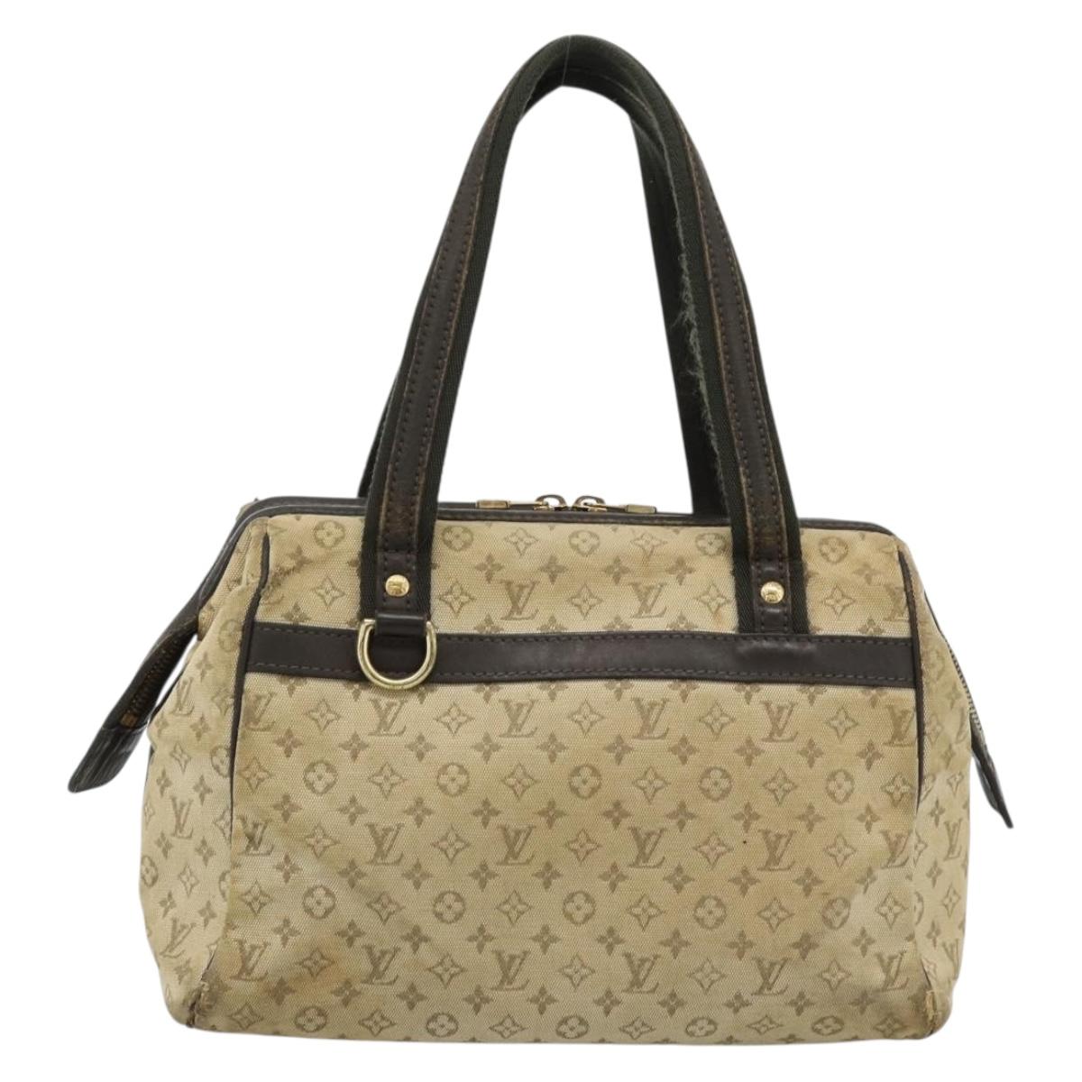 LOUIS VUITTON Monogram Mini Josephine PM Hand Bag Khaki M92215 LV Auth ti3950