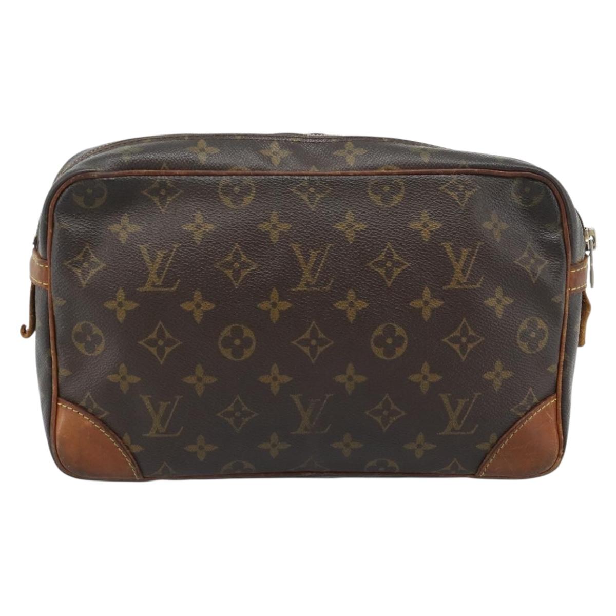 LOUIS VUITTON Monogram Compiegne 28 Clutch Bag M51845 LV Auth ti3951