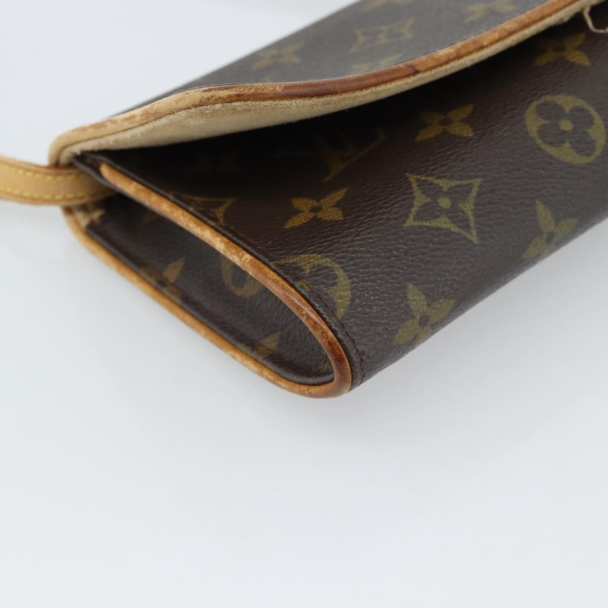 LOUIS VUITTON Monogram Pochette Twin GM Shoulder Bag M51852 LV Auth ti3955