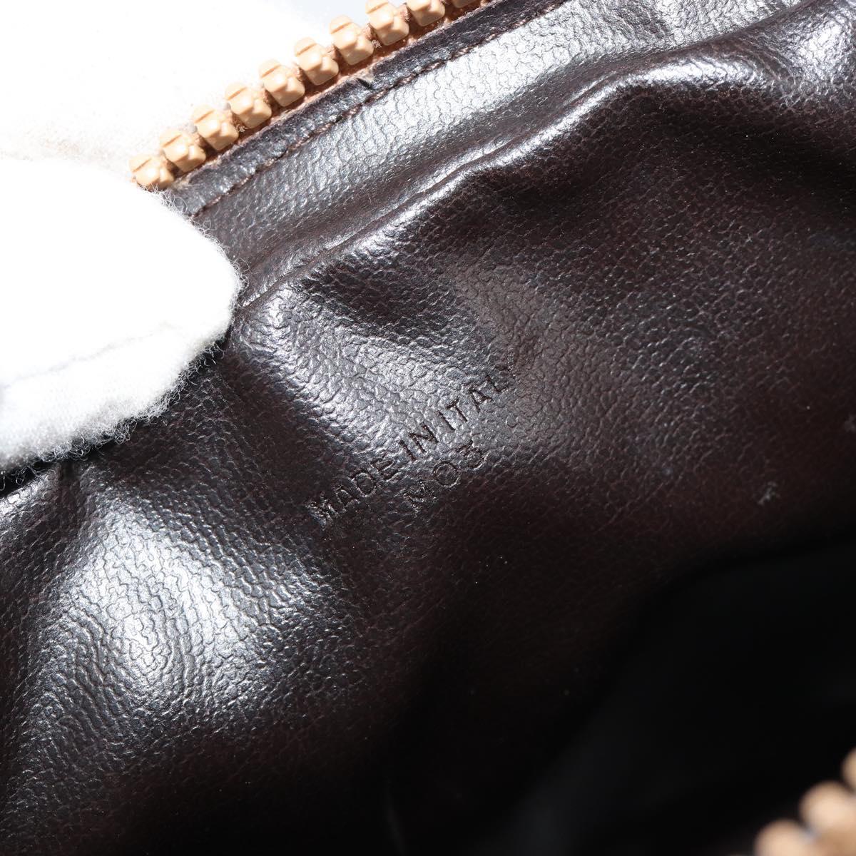CELINE C Sulky Shoulder Bag Coated Canvas Beige Gold Auth ti3958