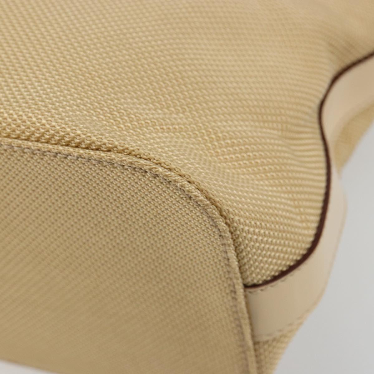 CELINE Tote Bag Canvas Beige Gold CC Auth ti3959