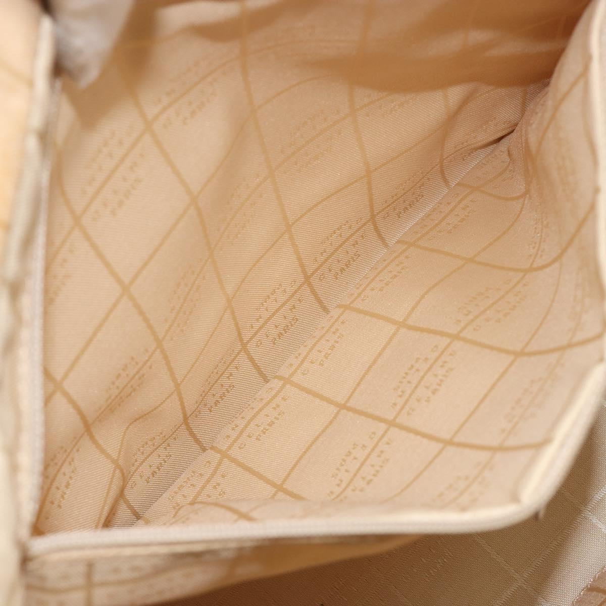 CELINE Tote Bag Canvas Beige Gold CC Auth ti3959