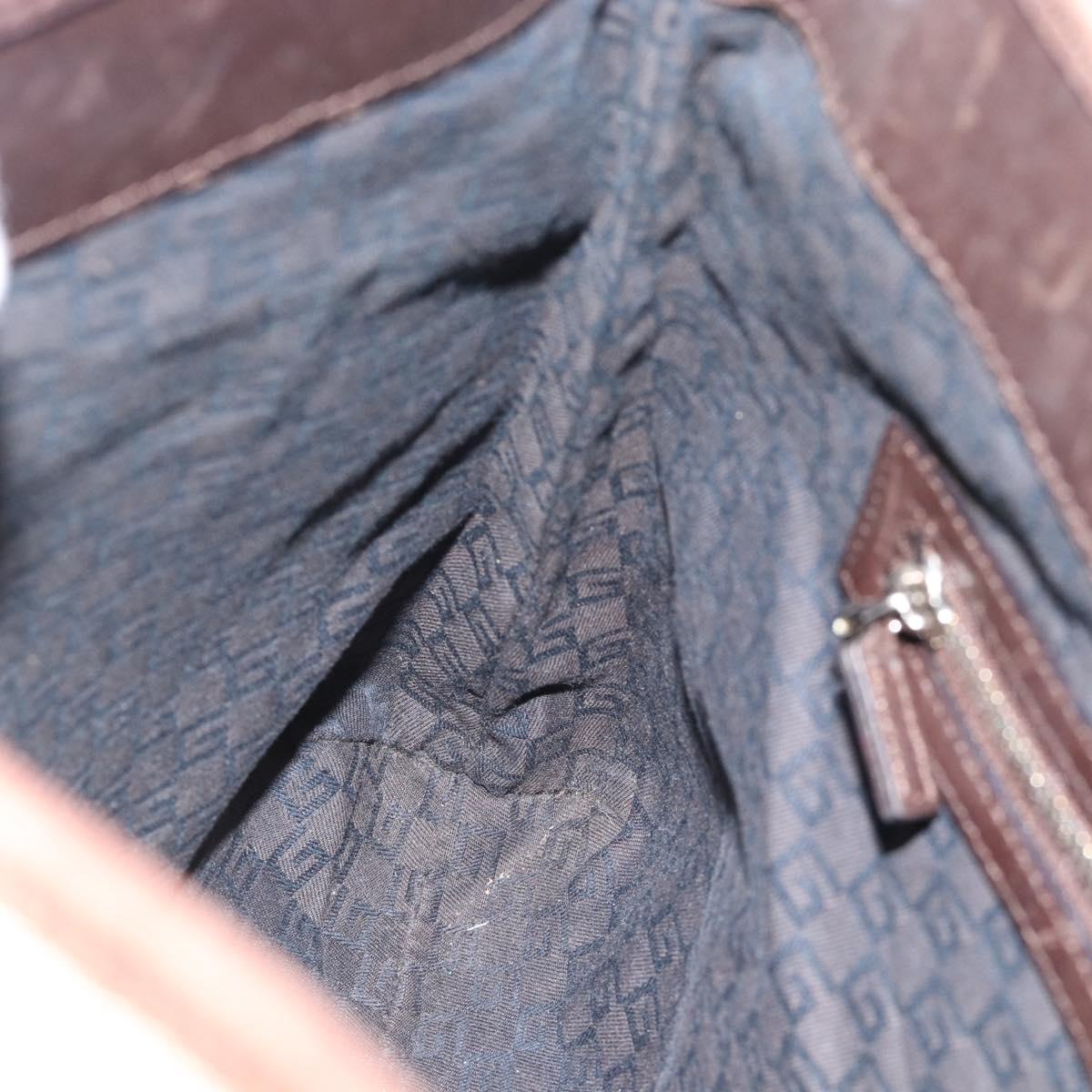 GUCCI Web Sherry Line Shoulder Bag Canvas Beige Silver 114879 Auth ti3962
