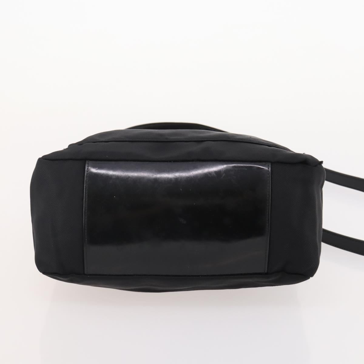 GUCCI Bamboo Shoulder Bag Leather Nylon 2way 2 Set Black Auth ti3966