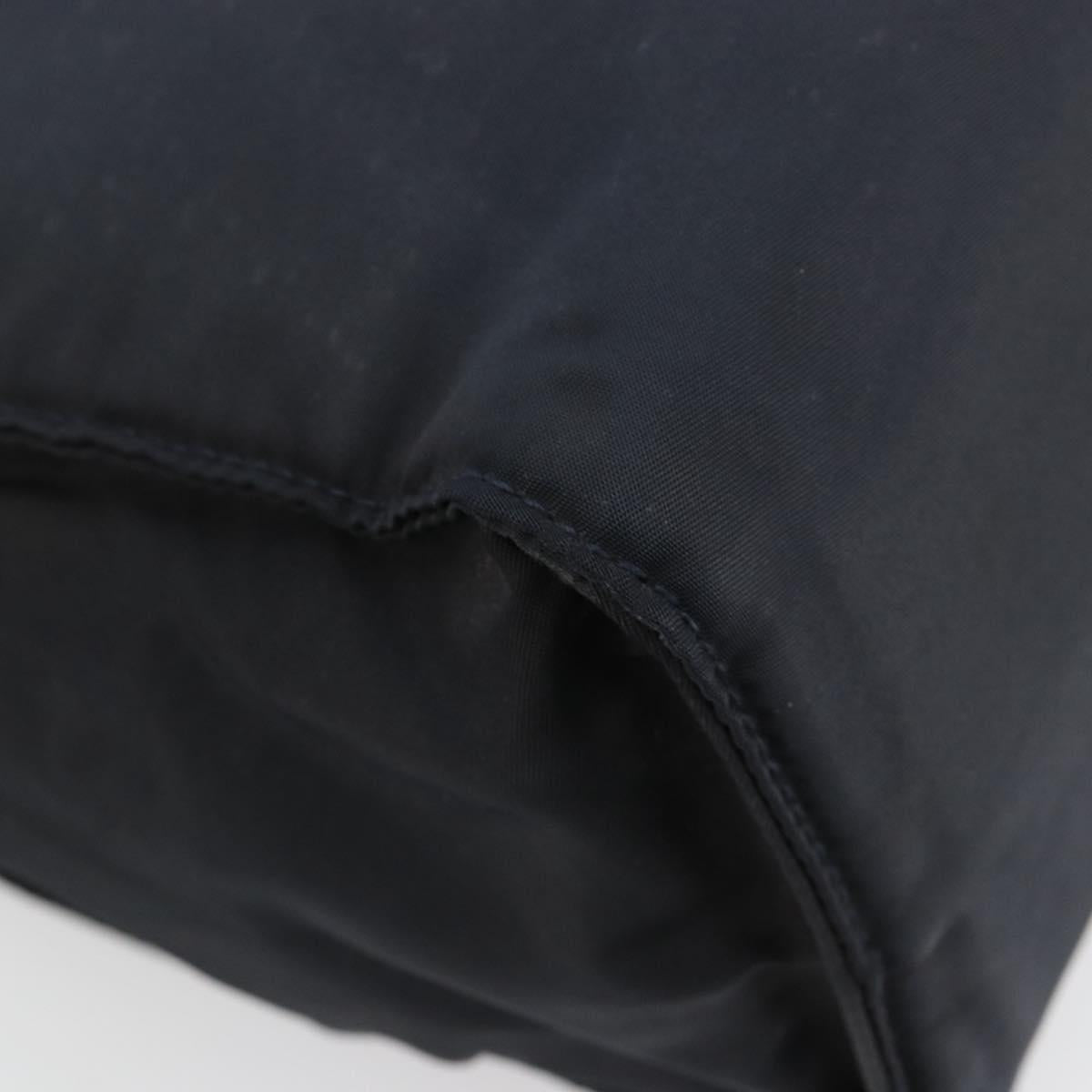 PRADA Hand Bag Nylon Black Gold Auth ti3967