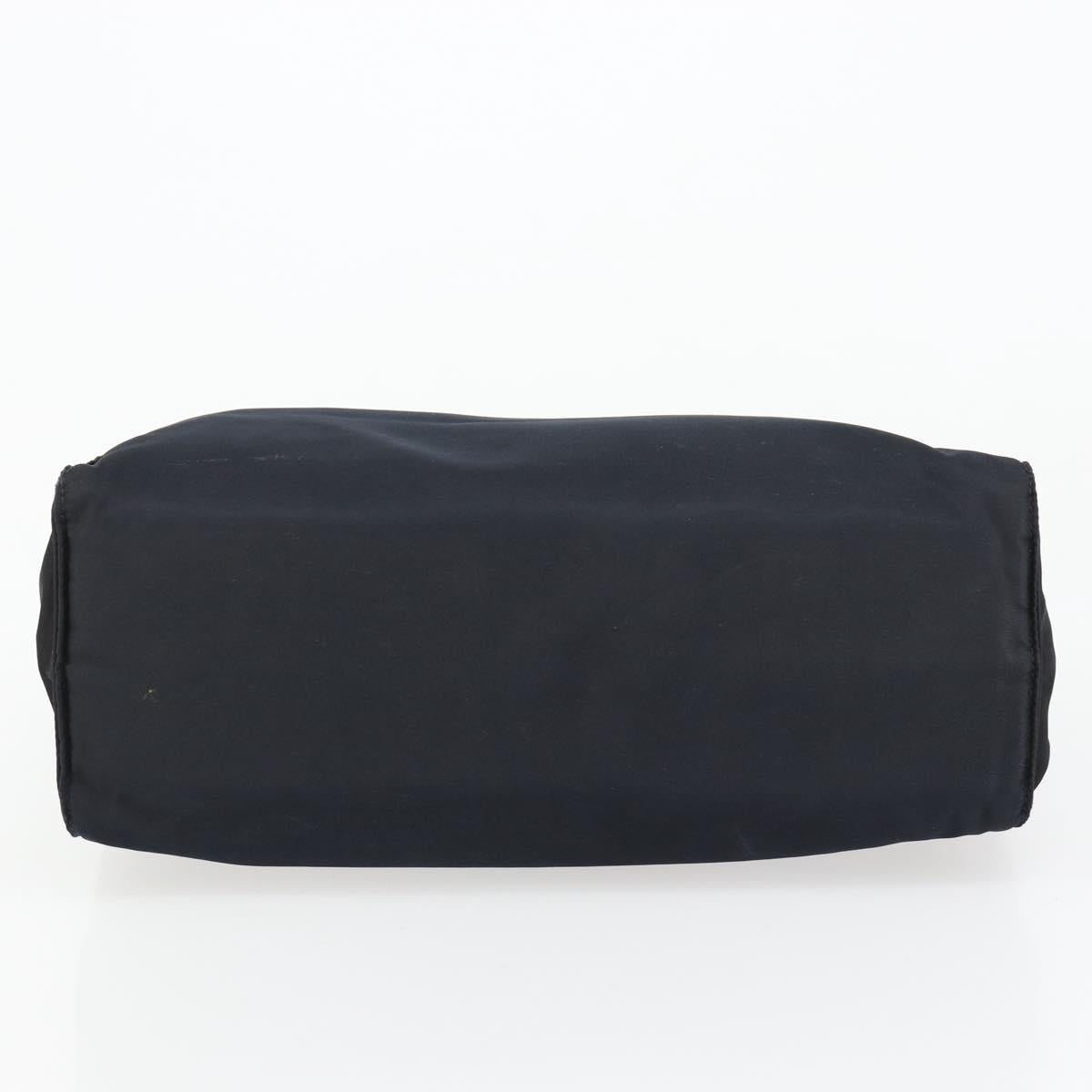 PRADA Hand Bag Nylon Black Gold Auth ti3967