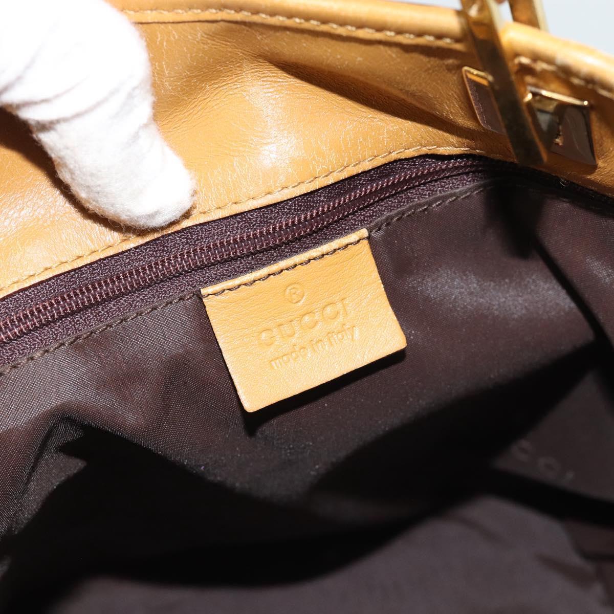 GUCCI GG Canvas Tote Bag Beige Gold 002 1099 Auth ti3968