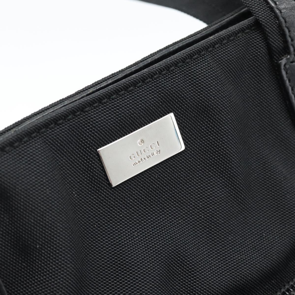 GUCCI Tote Bag Canvas Black Silver 002 1075 Auth ti3969