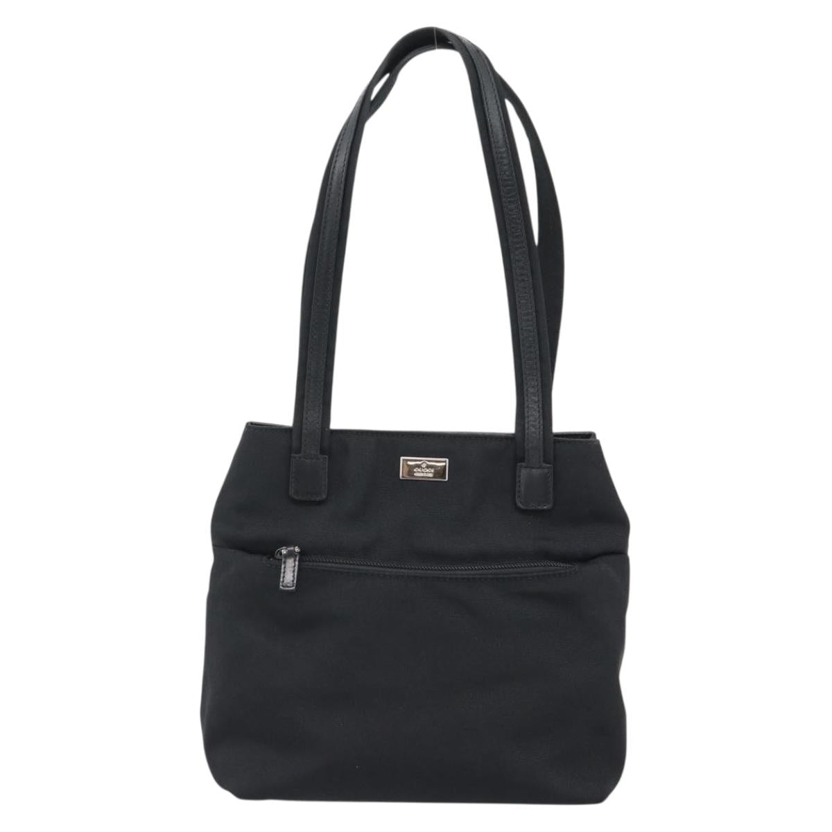 GUCCI Tote Bag Canvas Black Silver 002 1075 Auth ti3969