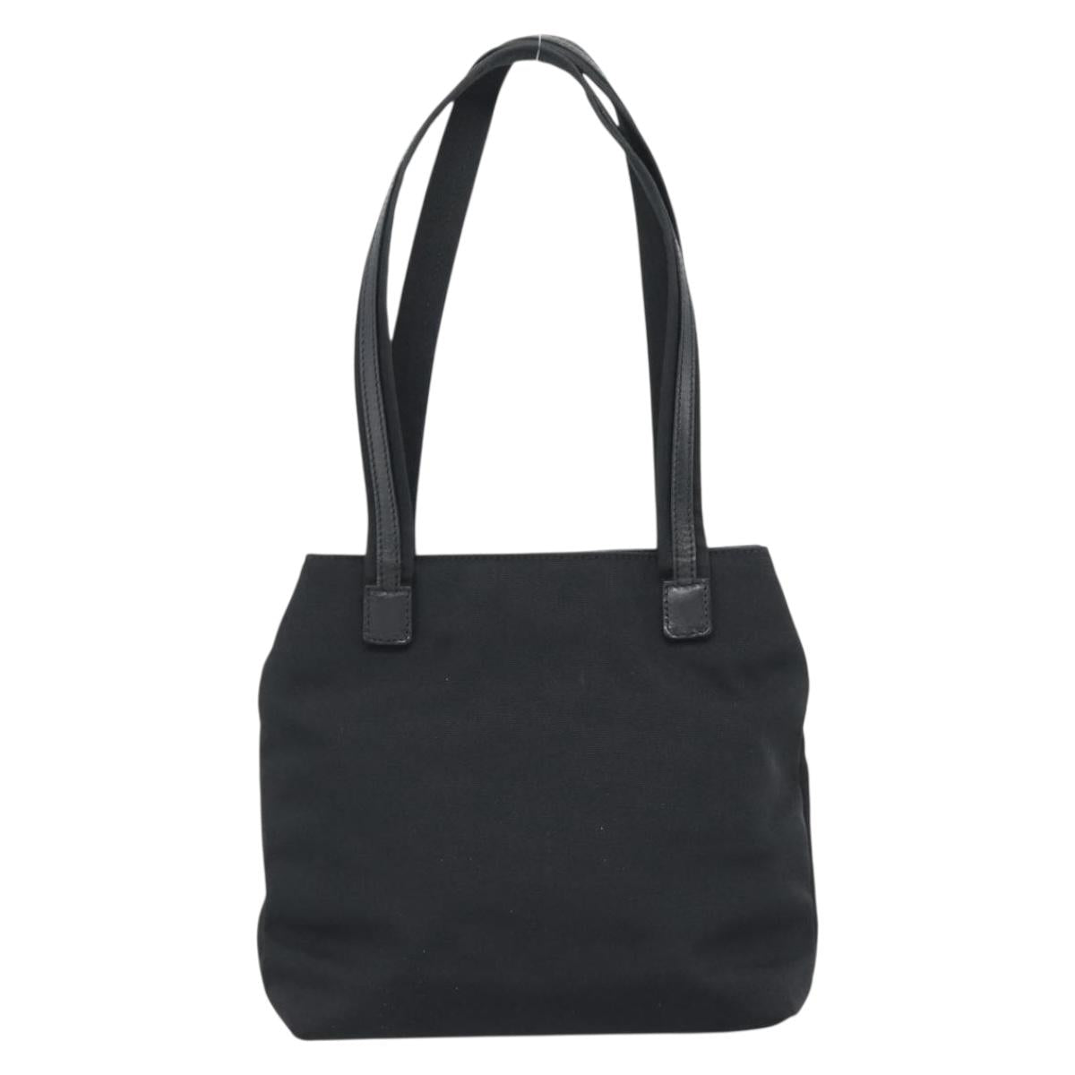 GUCCI Tote Bag Canvas Black Silver 002 1075 Auth ti3969