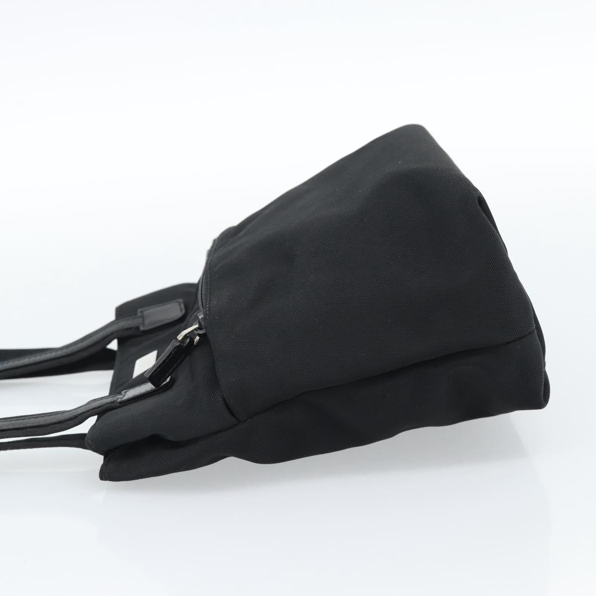 GUCCI Tote Bag Canvas Black Silver 002 1075 Auth ti3969