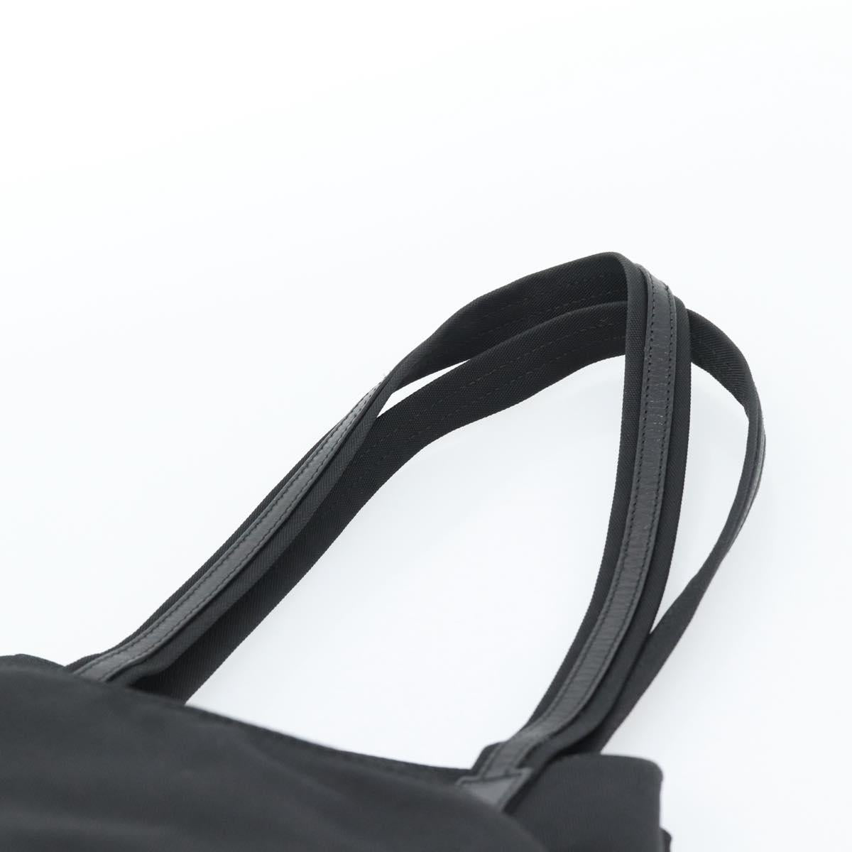 GUCCI Tote Bag Canvas Black Silver 002 1075 Auth ti3969