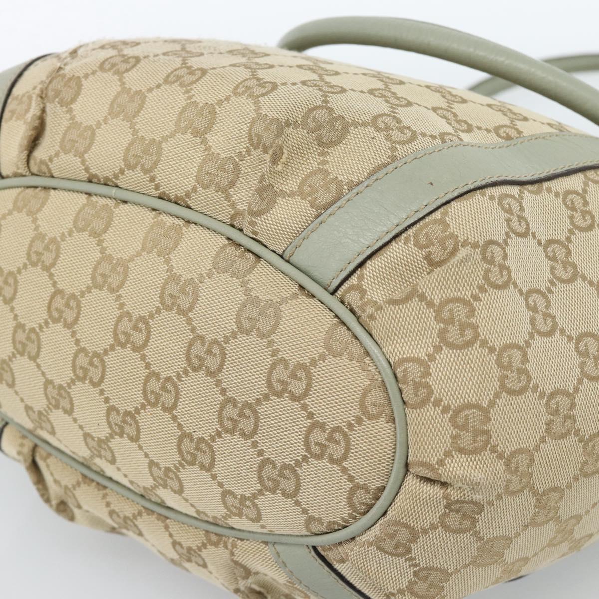 GUCCI GG Canvas Abbey Tote Bag Beige Gold 211982 Auth ti3971
