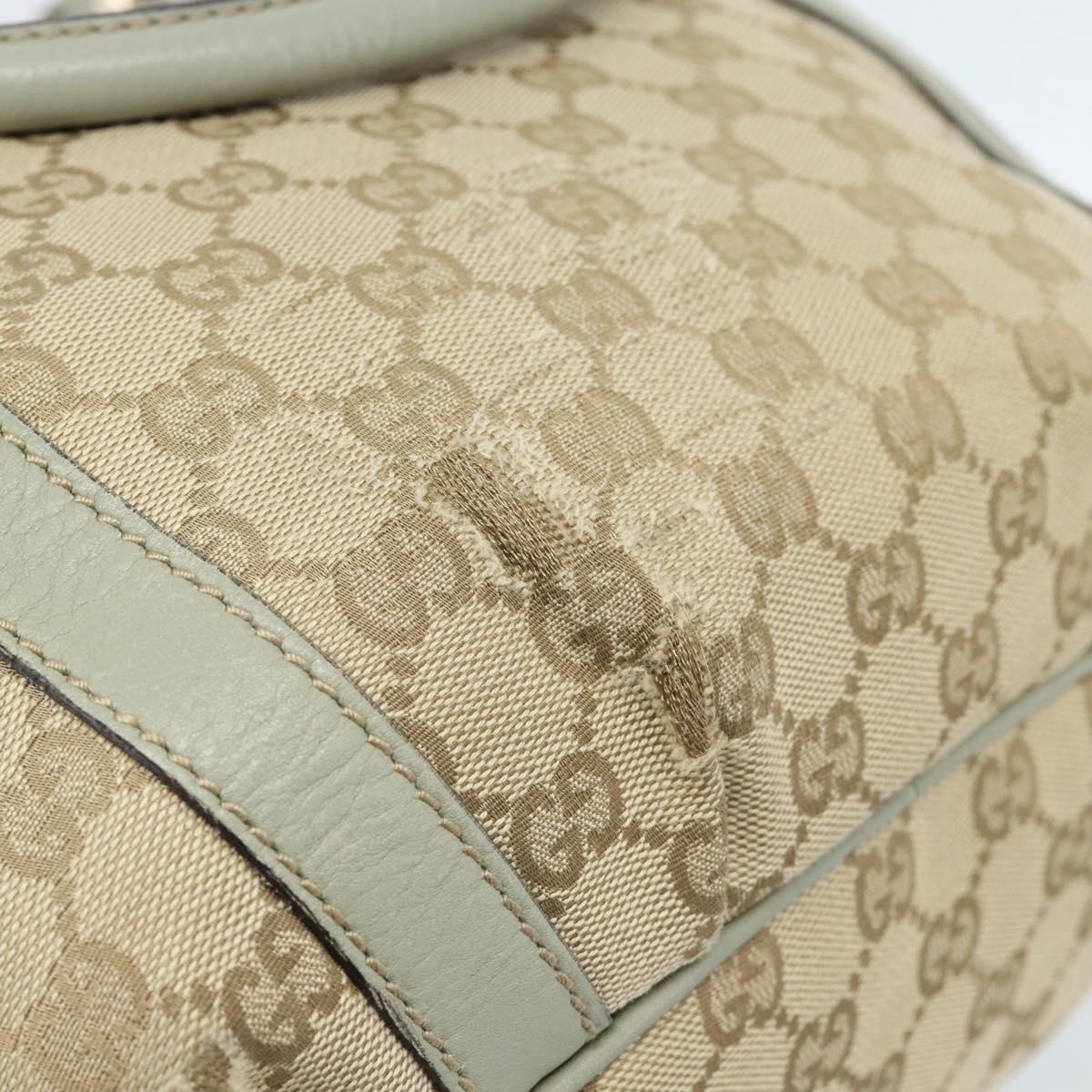 GUCCI GG Canvas Abbey Tote Bag Beige Gold 211982 Auth ti3971