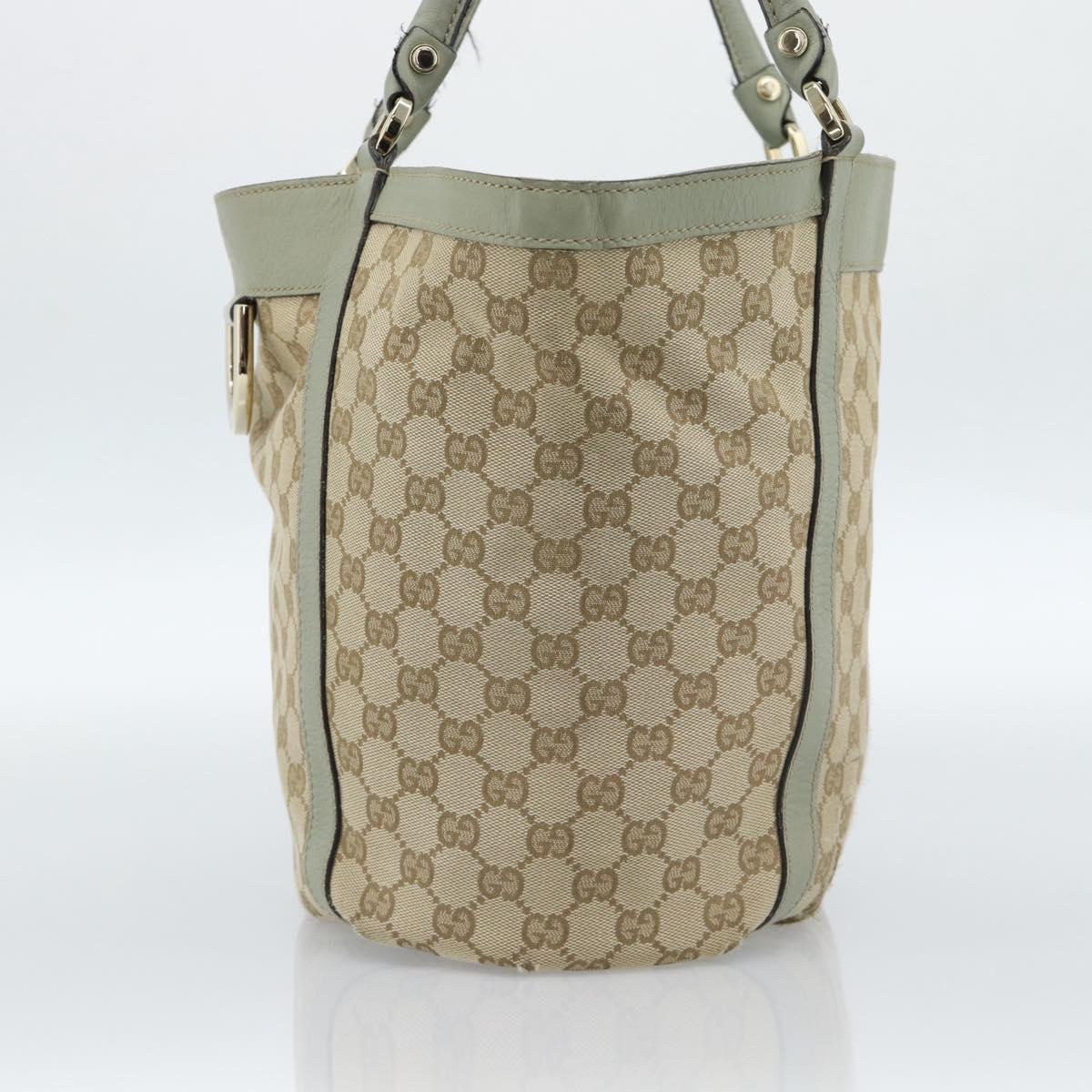 GUCCI GG Canvas Abbey Tote Bag Beige Gold 211982 Auth ti3971