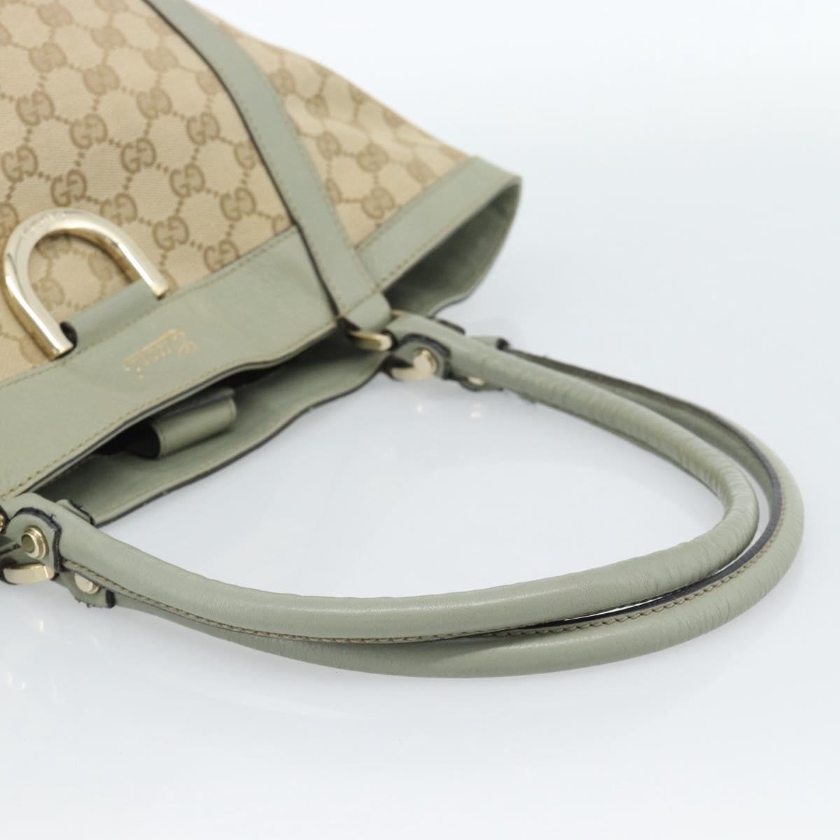 GUCCI GG Canvas Abbey Tote Bag Beige Gold 211982 Auth ti3971