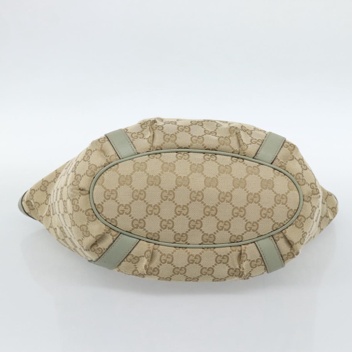 GUCCI GG Canvas Abbey Tote Bag Beige Gold 211982 Auth ti3971