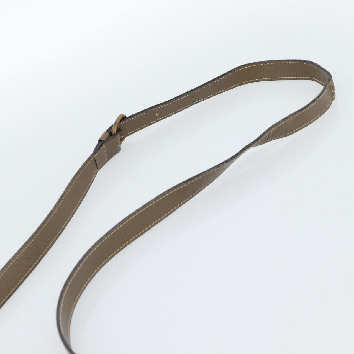 FENDI Zucchino Canvas Shoulder Bag Coated Canvas Beige Gold Auth ti3975