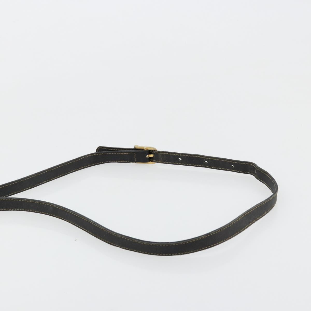 FENDI Pecan Canvas Shoulder Bag PVC Black Brown Auth ti3977