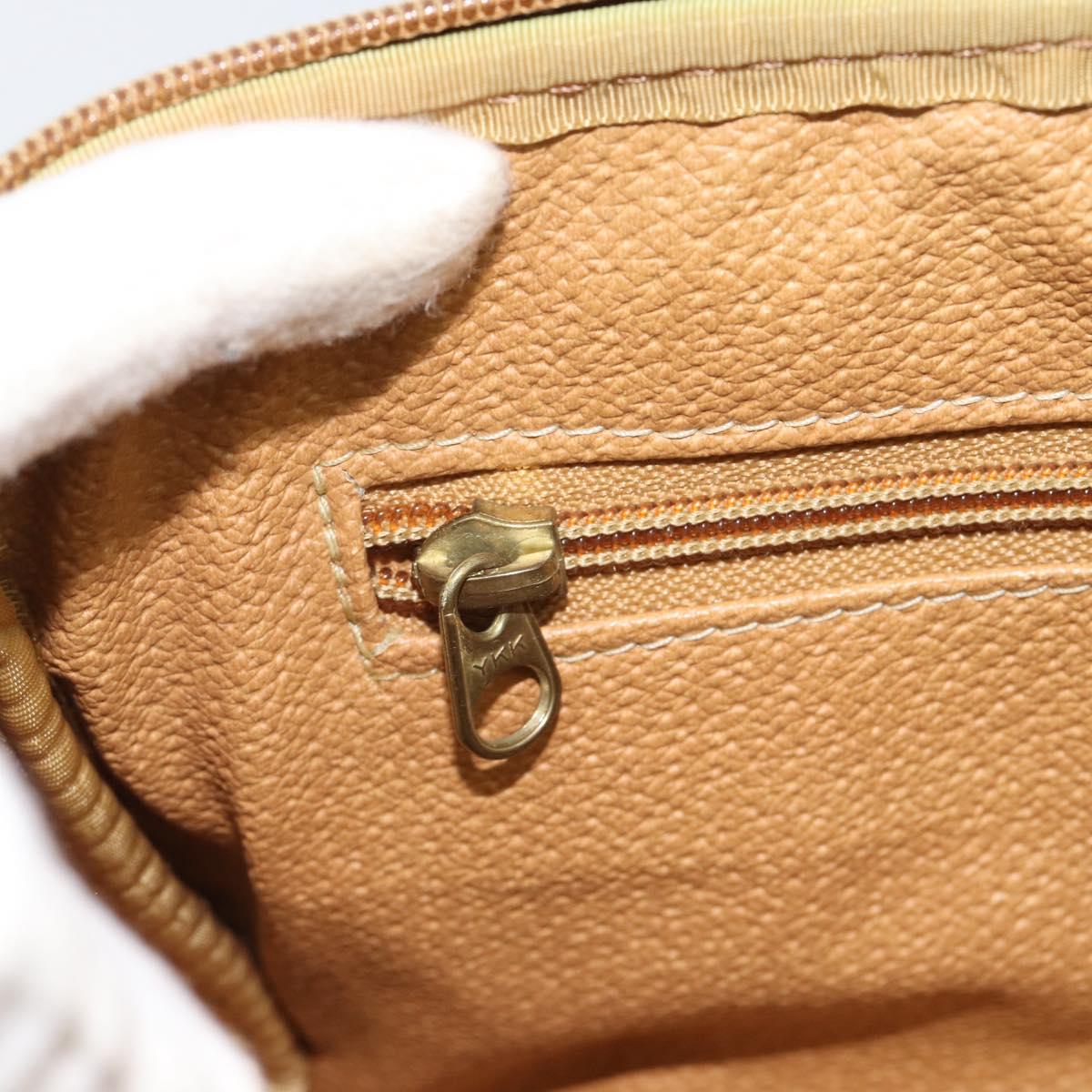 GUCCI Micro GG Supreme Shoulder Bag PVC Beige Gold Auth ti3980