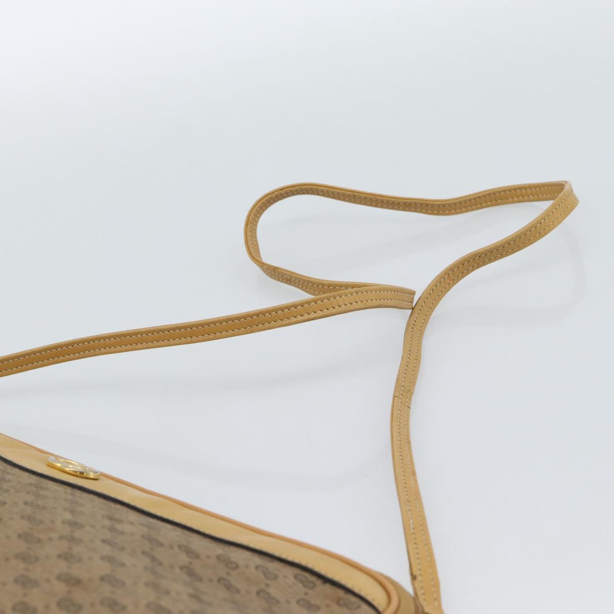 GUCCI Micro GG Supreme Shoulder Bag PVC Beige Gold Auth ti3980
