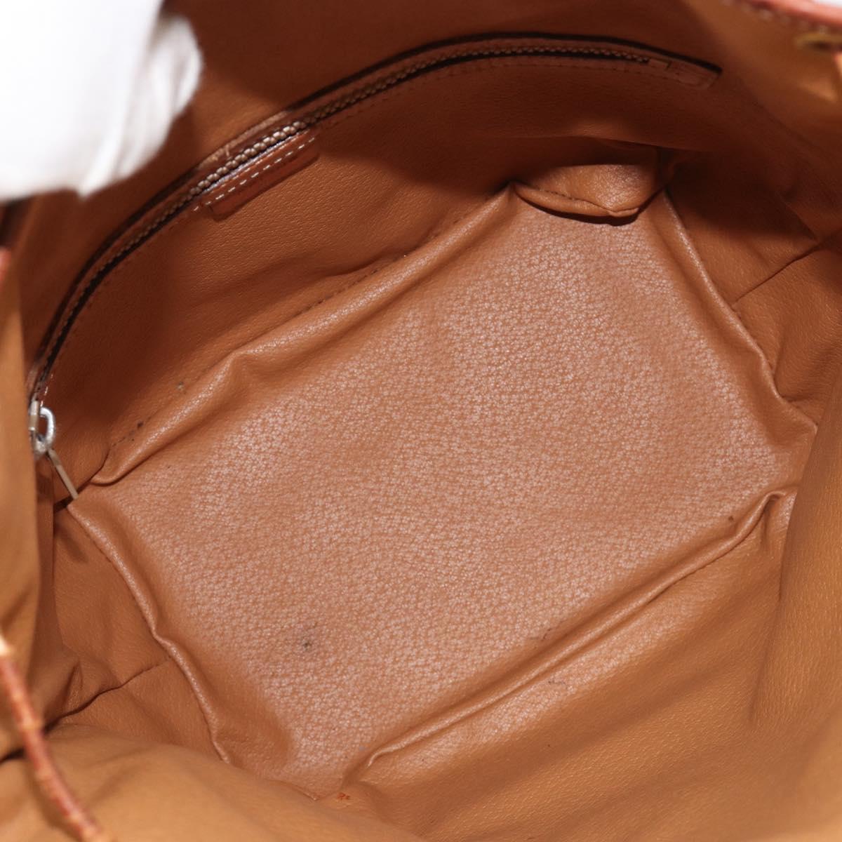 CELINE Macadam Canvas Shoulder Bag PVC Beige Gold Auth ti3982