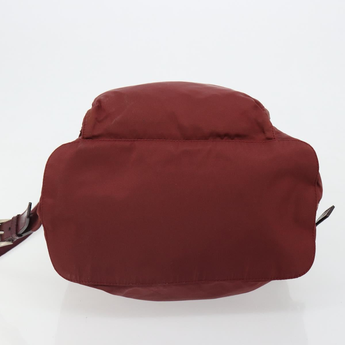 PRADA Backpack Nylon Red Silver Auth ti3983A