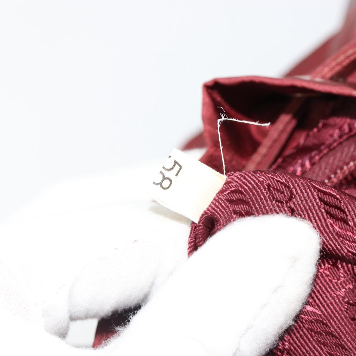 PRADA Backpack Nylon Red Silver Auth ti3983A