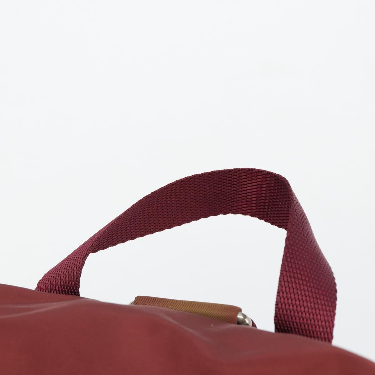 PRADA Backpack Nylon Red Silver Auth ti3983A