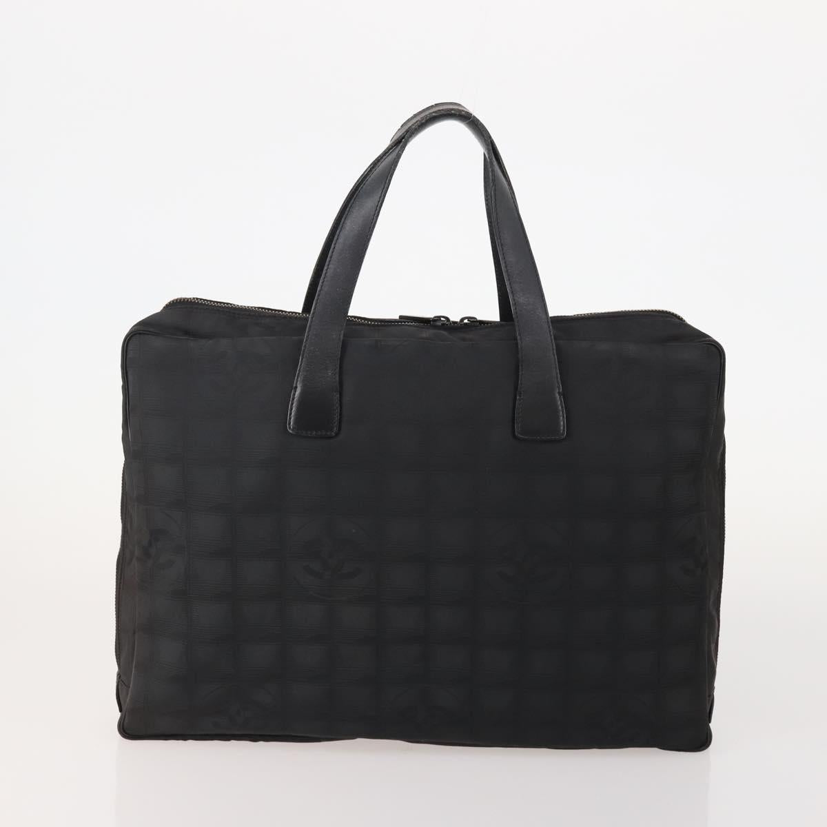 CHANEL New Travel Line Tote Bag Canvas 5 Set Black Gray Pink CC Auth ti3986