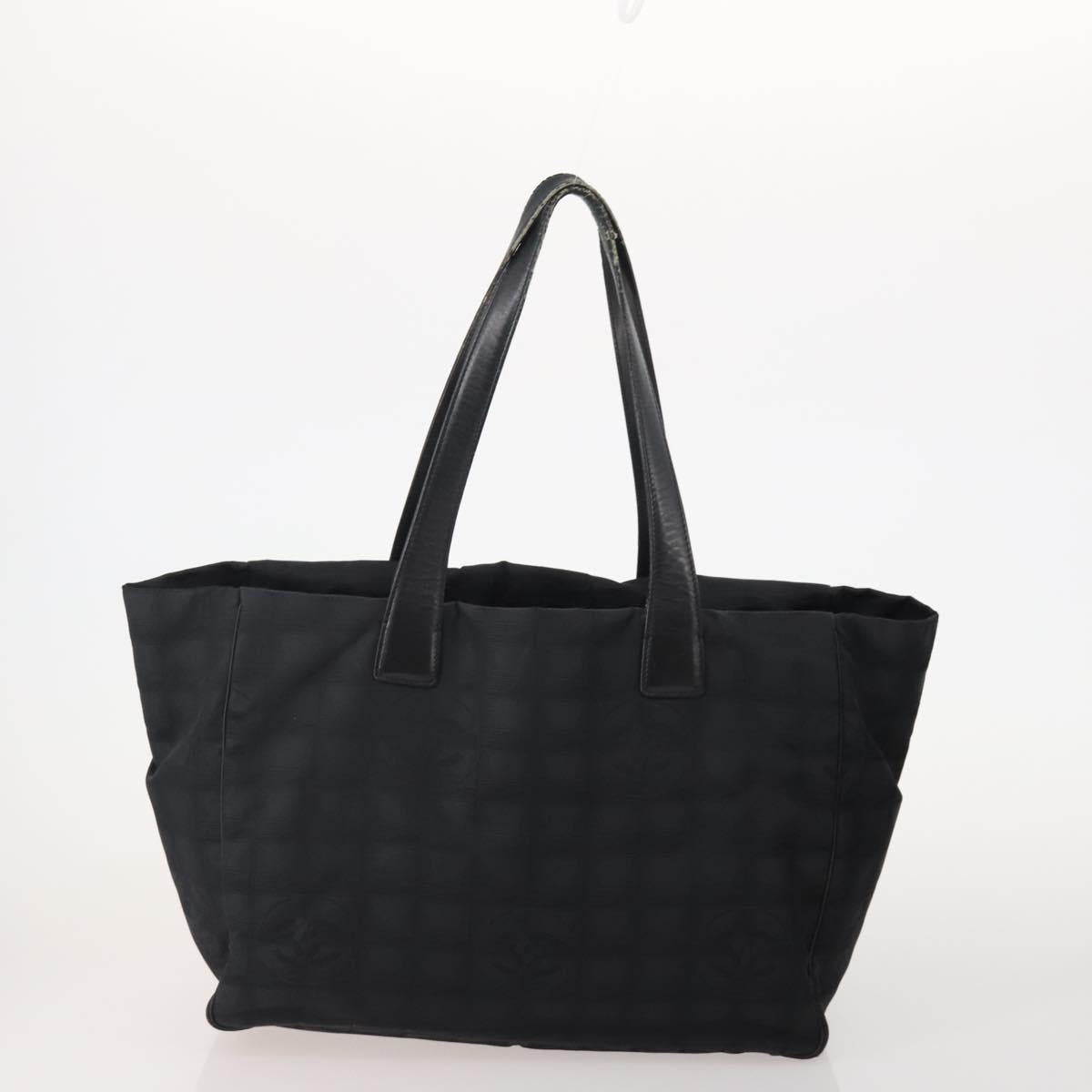 CHANEL New Travel Line Tote Bag Canvas 5 Set Black Gray Pink CC Auth ti3986