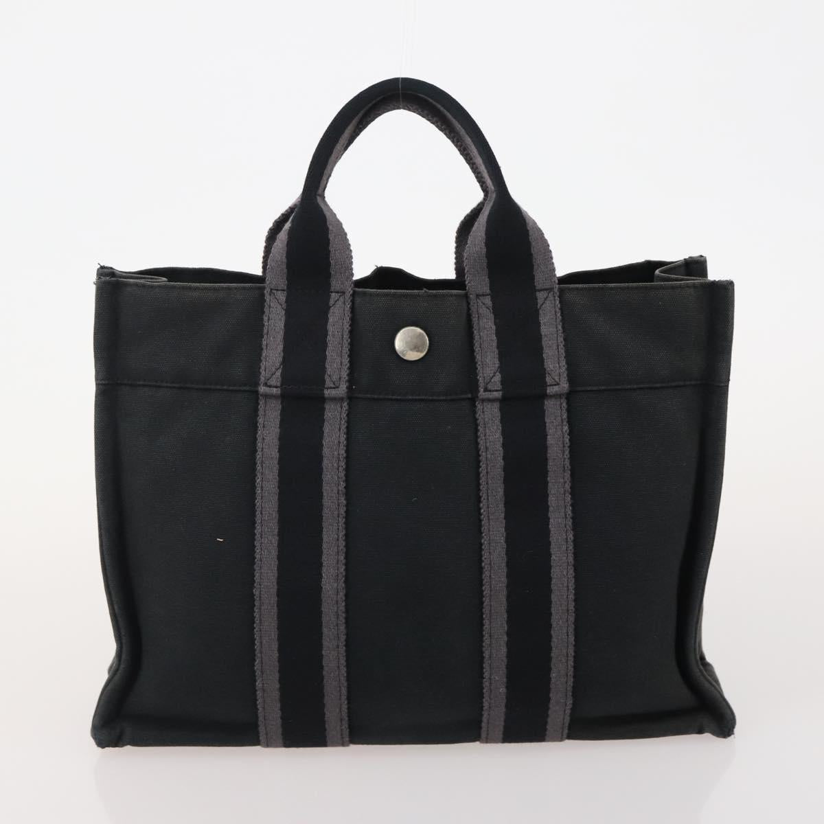 HERMES Fourre Tout Hand Bag Cotton 5 Set Red Gray Black Auth ti3989