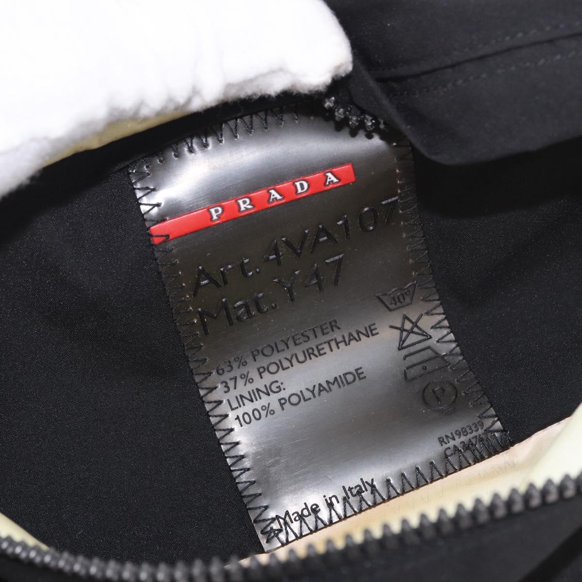 PRADA Sports Line Waist Bag Nylon Blue Silver Auth ti3992