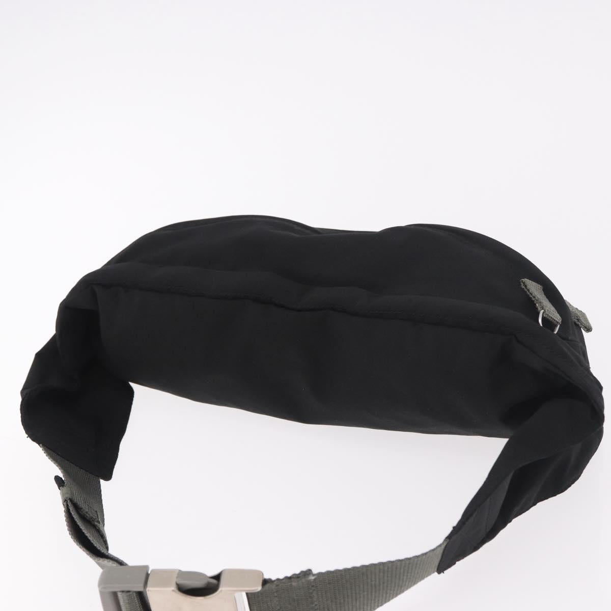 PRADA Sports Line Waist Bag Nylon Blue Silver Auth ti3992