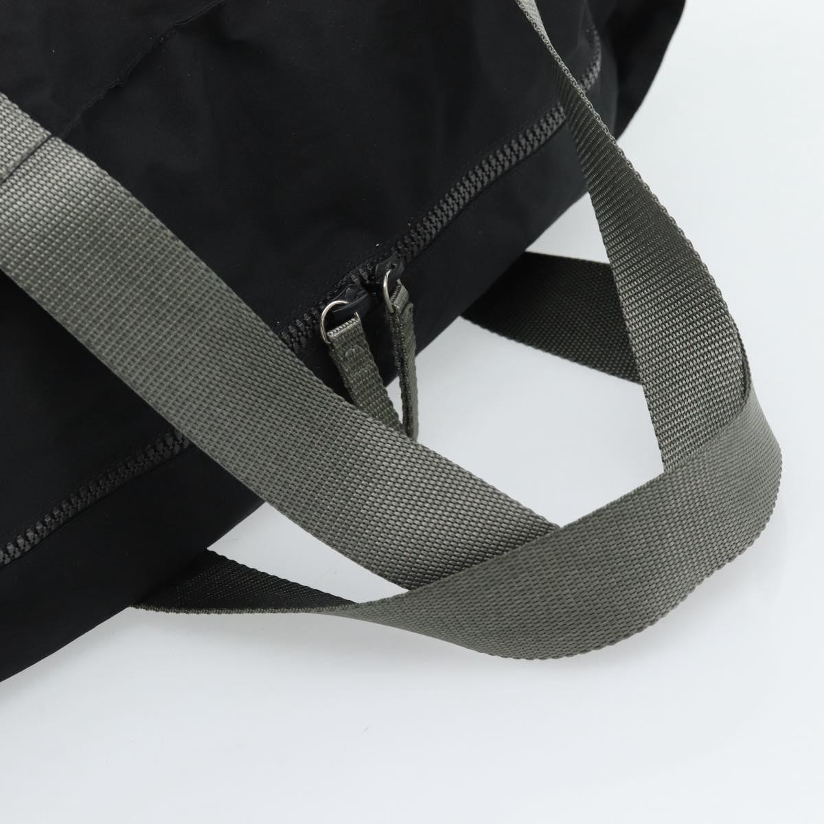PRADA Sports Line Tote Bag Nylon Black Silver Auth ti3994