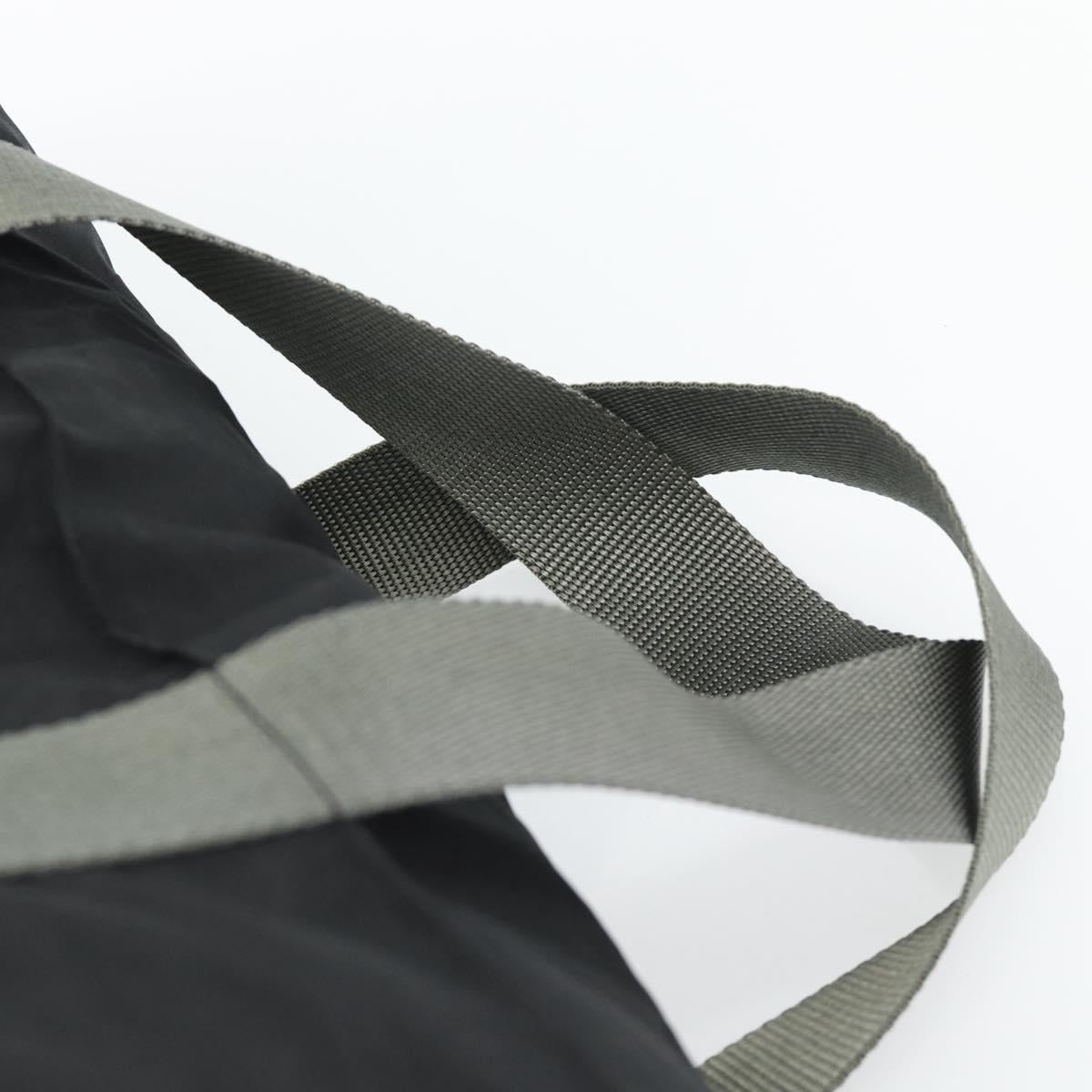 PRADA Sports Line Tote Bag Nylon Black Silver Auth ti3994