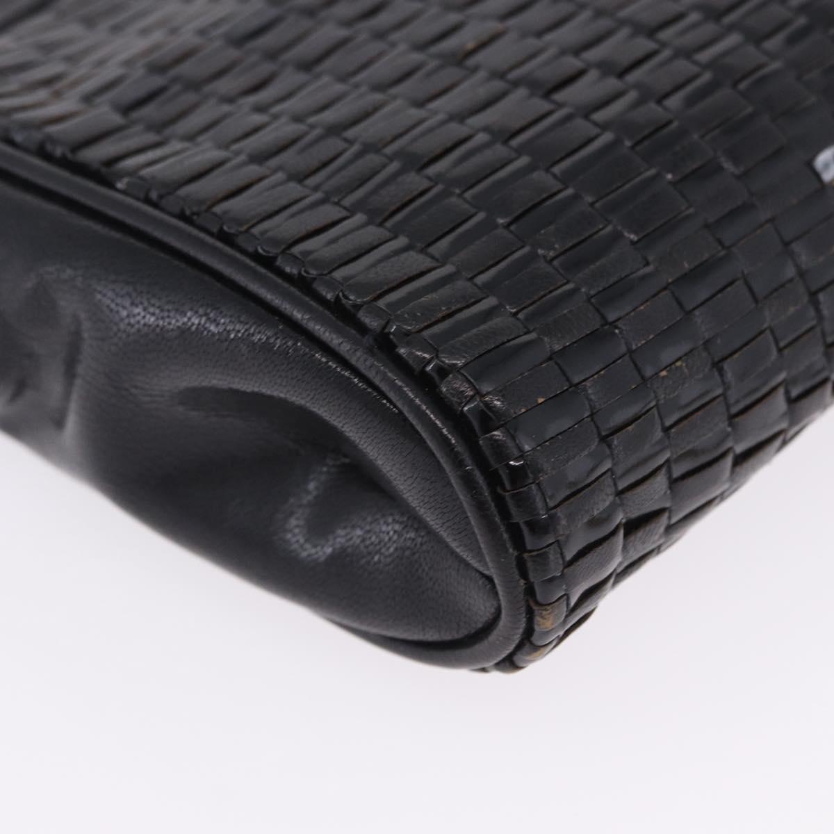 FENDI Shoulder Bag Leather Black Auth ti4002