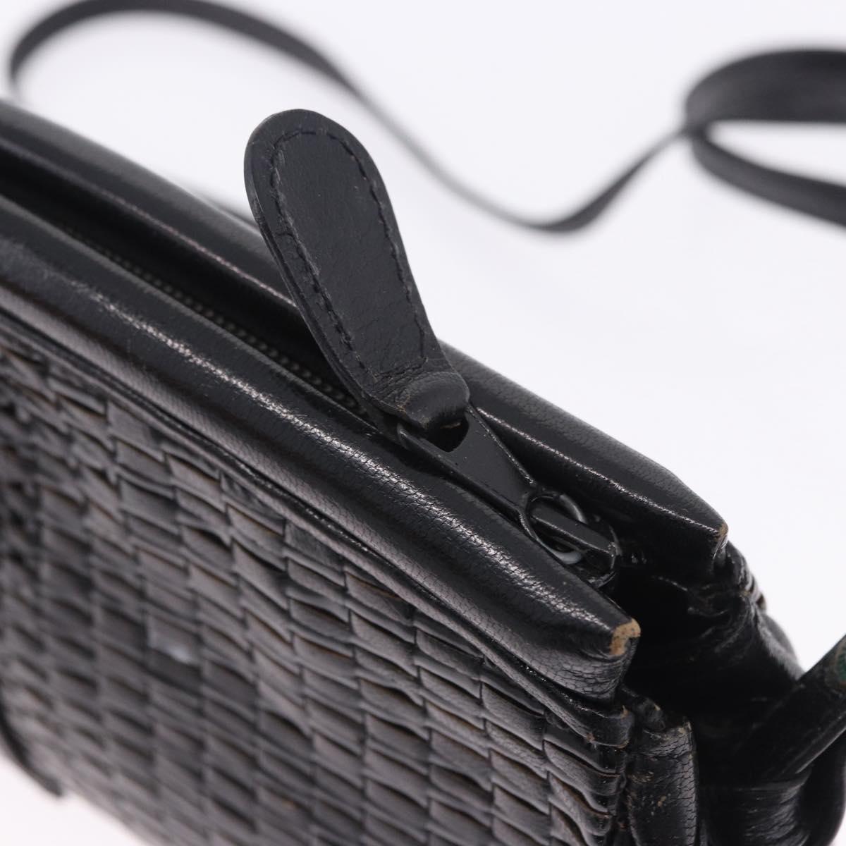 FENDI Shoulder Bag Leather Black Auth ti4002