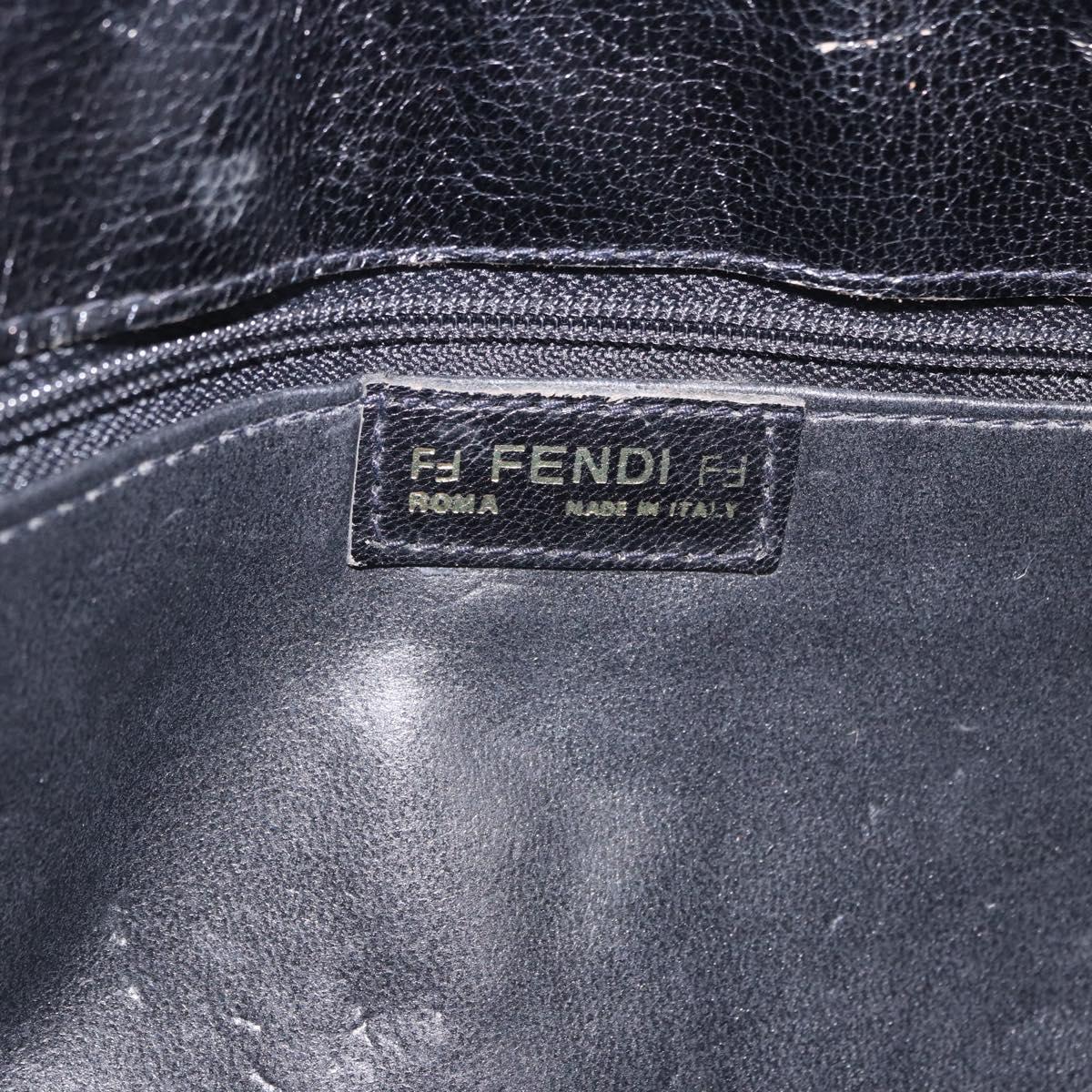 FENDI Shoulder Bag Leather Black Auth ti4002
