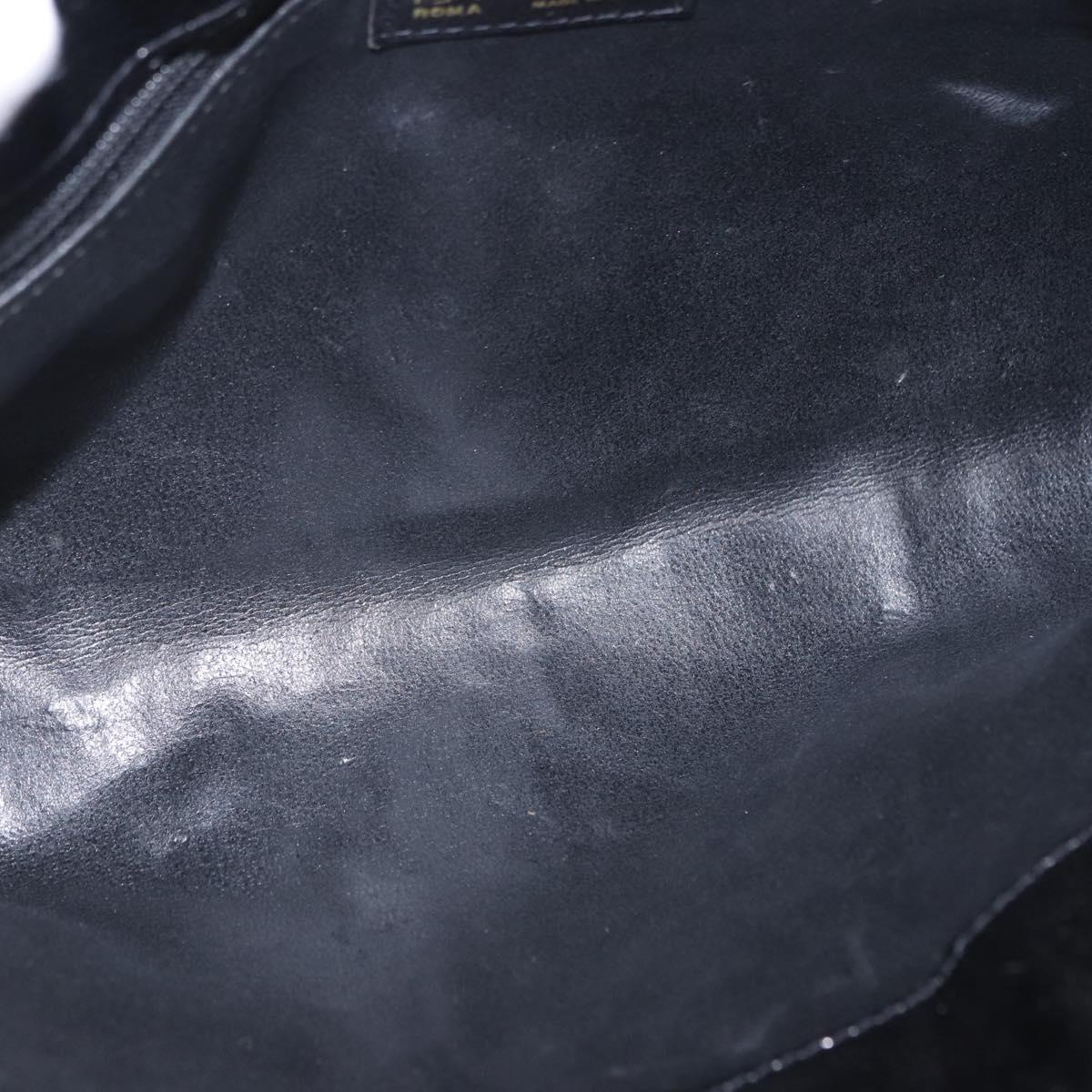 FENDI Shoulder Bag Leather Black Auth ti4002